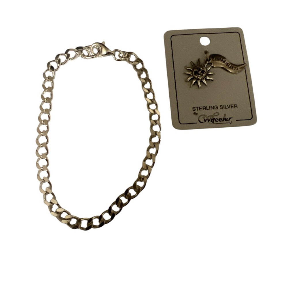 Sterling Silver Bracelet and Sun Charm Set